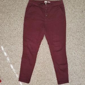 Burgundy Skinny Jeans